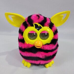 Furby Boom 2013 Black Yellow Pink Striped Electronic Toy Interactive Pet